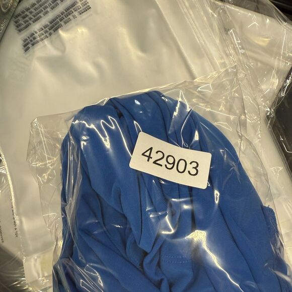 Attitudes Mini Dress Women 3X Plus Blue Short V-Neck Long Sleeve Pullover Casual - Picture 7 of 7